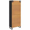 vidaXL Highboard Schwarz Eichen-Optik 69,5 x 34 x 180 cm Holzwerkstoff