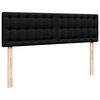 vidaXL Ottoman-Bett mit Matratze Schwarz 140x190 cm Stoff