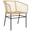 vidaXL Garten Essgruppe 3 pcs Braun Poly-Rattan