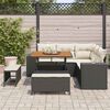 vidaXL Gartensofa-set mit Kissen 8 pcs Schwarz Poly-Rattan