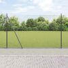 vidaXL Zaunpfosten Grau 25 x 1,5 m (16 x 16 mm Netz) Stahl und PVC