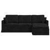 vidaXL Sofa Schwarz 198 x 134 x 80 cm Samt