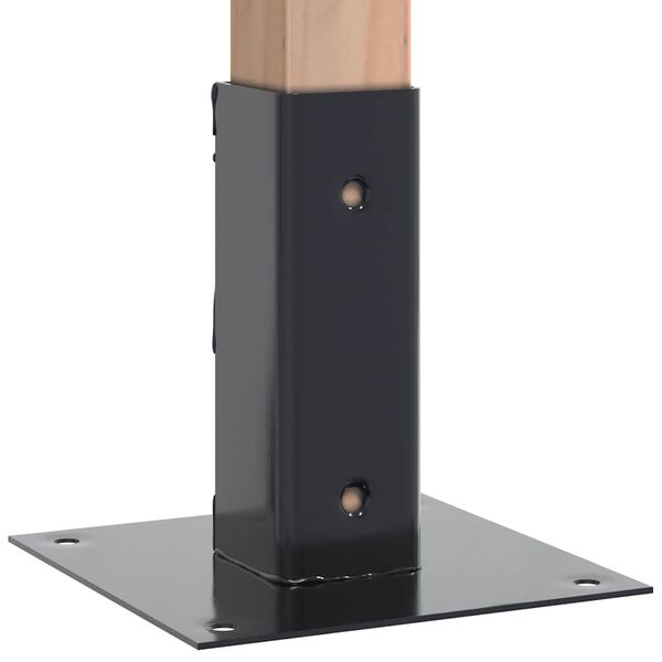 vidaXL Pfostenträger Quadrat 4 Stk. 46x46mm Pulverbeschichteter Stahl