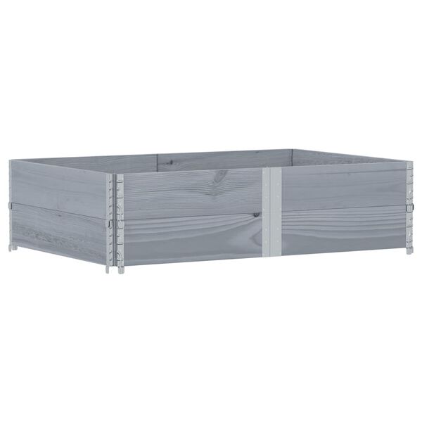 vidaXL Pflanzkasten Grau 150x100 cm Massivholz Kiefer