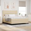vidaXL Boxspringbett mit Matratze Creme 180 x 200 cm Stoff