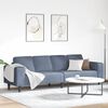 vidaXL Sofa mit Kissen Blau 250 x 77 x 76 cm Cordstoff