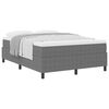 vidaXL Boxspringbett Hellgrau und Weiß 203 x 140 x 60 cm Cordstoff
