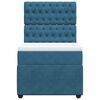 vidaXL Boxspringbett mit Matratze Blau 90x200 cm Samt