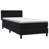 vidaXL Boxspringbett mit Matratze Schwarz 80x220 cm Samt