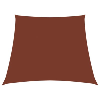 vidaXL Sonnensegel Oxford-Gewebe Trapezform 4/5x4 m Terrakotta-Rot
