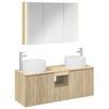 vidaXL Badezimmerschrank-Set 4 stk. Sonoma-Eiche Holzwerkstoff