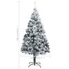vidaXL K&uuml;nstlicher Weihnachtsbaum mit Schnee Gr&uuml;n 180 cm PVC