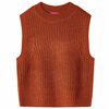 Kinder-Pulloverweste Gestrickt Cognac 116