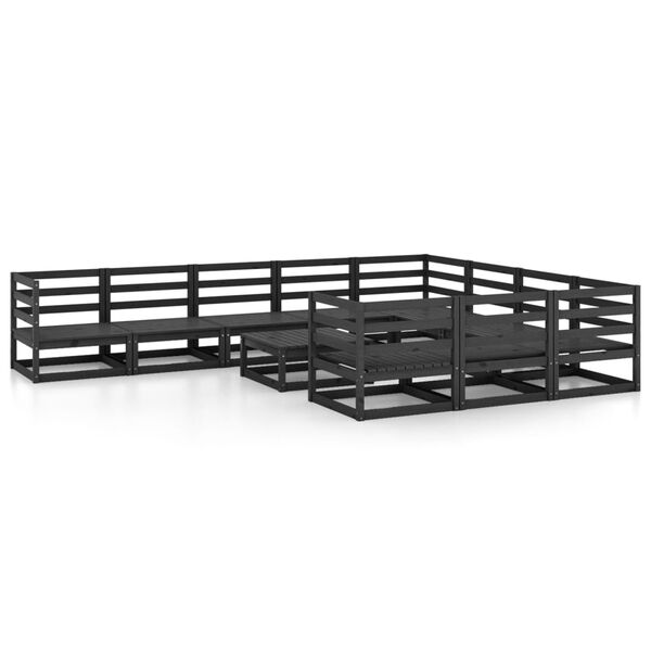 vidaXL 11-tlg. Garten-Lounge-Set Massivholz Kiefer