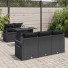 vidaXL Gartensofa-set mit Kissen 6 pcs Schwarz Poly Rattan