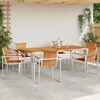 vidaXL Garten Essgruppe 7 pcs Braun Massivholz Teak