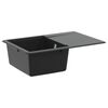 vidaXL Waschbecken Schwarz 670 x 460 mm Granit
