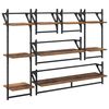vidaXL Wandregal-Set 6 pcs Altholz 100 x 25 x 30 cm Holzwerkstoff