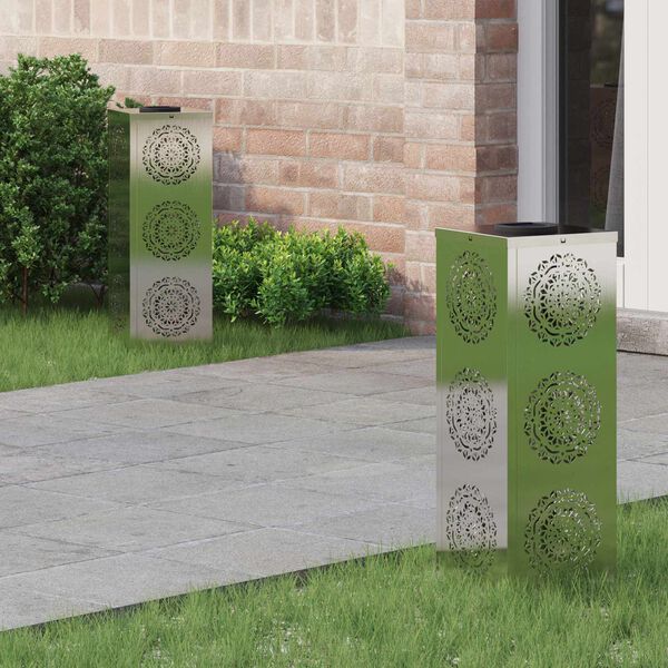 vidaXL Solar LED Weg Licht 2 pcs Edelstahl Edelstahl