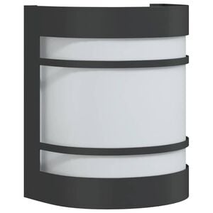 vidaXL Au&szlig;enwandleuchte Schwarz Edelstahl