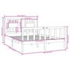 vidaXL Massivholzbett 135x190 cm