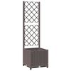 vidaXL Pflanzk&uuml;bel mit Rankgitter Braun 40x40x136 cm PP