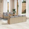 vidaXL Garten-Sofa-Set mit Kissen 8 pcs Beige und Hellgrau