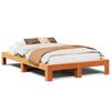 vidaXL Massivholzbett ohne Matratze Wachsbraun 120x200 cm Kiefernholz