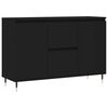 vidaXL Sideboard Schwarz 101,5x35x70 cm Holzwerkstoff