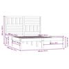 vidaXL Massivholzbett Schwarz Kiefer 140x190 cm