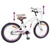 vidaXL Kinderfahrrad 22 Zoll f&uuml;r 7-12 Jahre alt Wei&szlig;