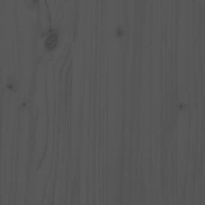 vidaXL Massivholzbett Grau Kiefer 135x190 cm