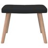 vidaXL Relaxsessel mit Hocker Schwarz Stoff