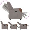 vidaXL Relaxsessel Elektrisch Taupe Stoff