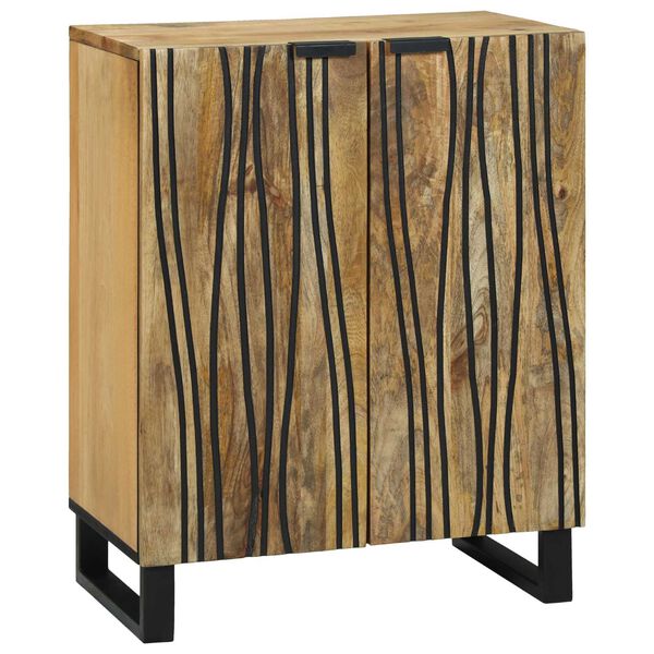vidaXL Sideboard Natur 60 x 33,5 x 75 cm Massivholz Mango