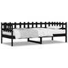 vidaXL Tagesbett Schwarz 80x200 cm Massivholz Kiefer