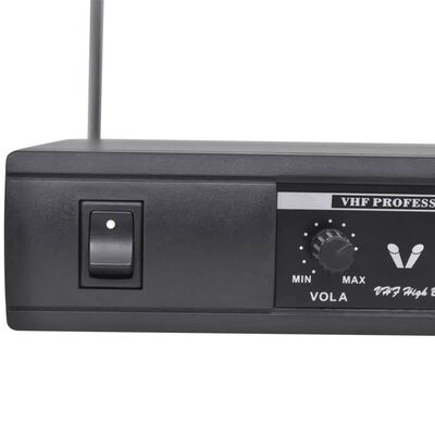 vidaXL Receiver mit 2 Funkmikrofonen UKW/VHF