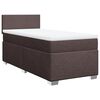 vidaXL Boxspringbett mit Matratze Dunkelbraun 90x190 cm Stoff