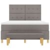 vidaXL Boxspringbett mit Matratze Taupe 140 x 190 cm Stoff