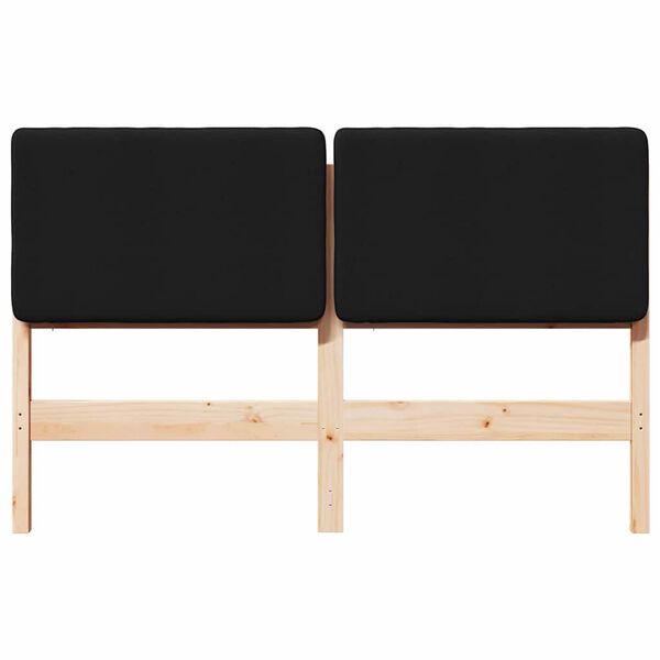 vidaXL Gepolstertes Kopfteil mit Kopfteil Braun und Schwarz 135 cm