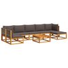vidaXL 8-tlg. Gartensofa-Set mit Kissen Holz Akazie & Seil