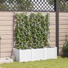 vidaXL Garten-Pflanzgef&auml;&szlig; 3 pcs Wei&szlig; 120 x 40 x 143 cm Stahl