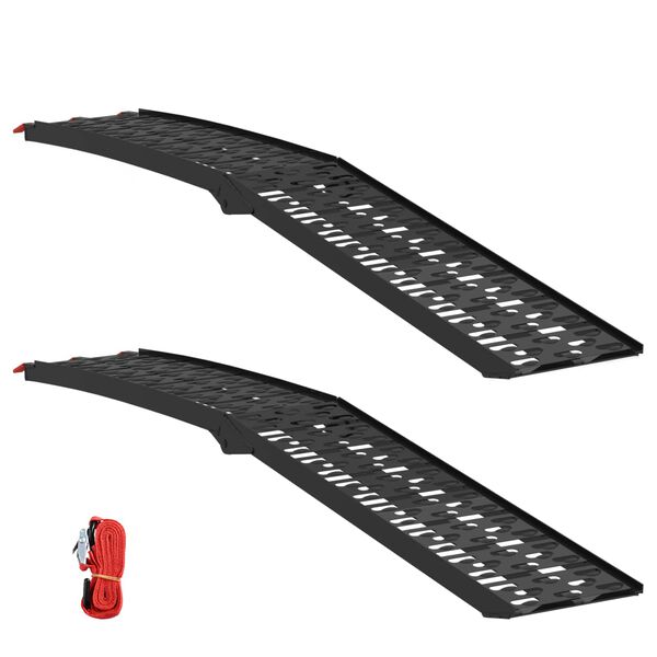 vidaXL Laderampe 2 pcs Schwarz 222 x 29 x 14 cm Aluminium