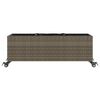 vidaXL Pflanzk&uuml;bel mit Rollen 3 T&ouml;pfe Grau 107x32x38 cm Poly-Rattan