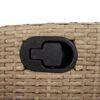 vidaXL 3-tlg. Garten-Essgruppe mit Kissen Beige Poly Rattan