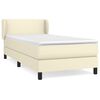 vidaXL Boxspringbett mit Matratze Creme 80x200 cm Kunstleder