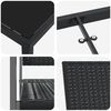 vidaXL Garten Essgruppe 3 pcs Schwarz PE-Rattan