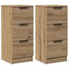 vidaXL Sideboards 2 Stk. Artisan-Eiche 30x30x70 cm Holzwerkstoff