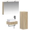 vidaXL Badezimmerschrank-Set 4 stk. Sonoma-Eiche Holzwerkstoff