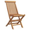 vidaXL Garten Essgruppe 5 pcs Braun Massivholz Teak